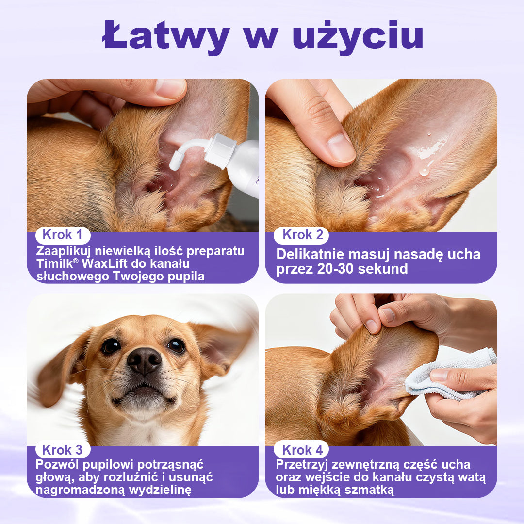 Timilk® WaxLift – płyn do czyszczenia uszu dla zwierząt